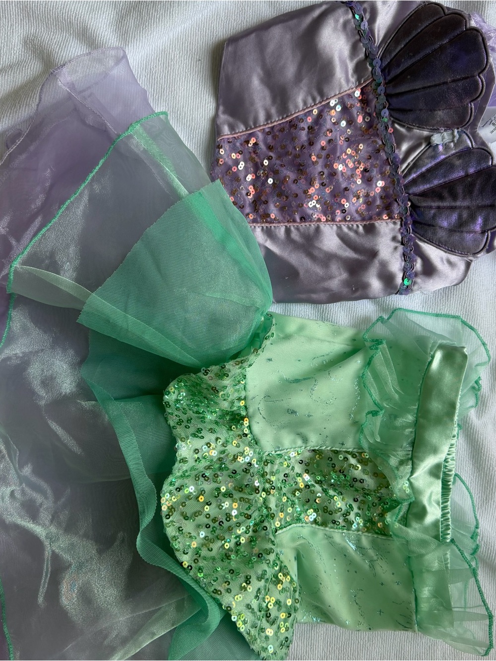 Disney Green and Purple Sequin Mermaid Dress-Up Costume